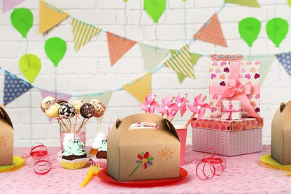 ValBox Treat Boxes 30 Pack Brown Kraft Paper Gable Gift Boxes - Goodies Favor Box for Kids' Birthday Party, Wedding, Baby Shower, 6.2 x 3.5 x 3.5 Inches