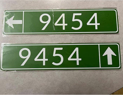 Custom Street Sign, Reflective Option, Directional Arrow Signs, 6x24 Inches, Single/Double Sided, Rust Free Aluminum-UV Protected and Weatherproof