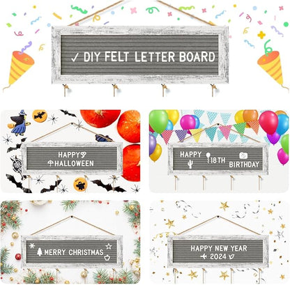 Picture Frames Collage Wall Decor Hanging Photo Display, Birthday Gifts for Mom Grandma Teen Girl, Felt Letter Board with 270 Letters and 30 Clips, Unique DIY Collage Picture Frames for Mothers Day