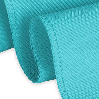 LTC LINENS 2 Pack 120 Inch Round Tablecloth Turquoise - Great for 60 Inch Round Table Floor Length - Washable, Wrinkle Resistant Polyester Fabric Cloth for Parties