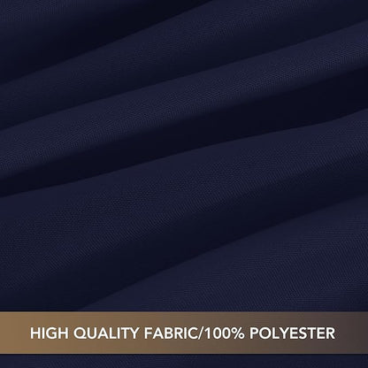 sancua Square Tablecloths 85x85 Inch, 2 Pack - Navy Blue Fabric Table Cloth for Square or Round Tables, Washable Polyester Table Cover for Outdoor Party, Birthday, Buffet, Resturant