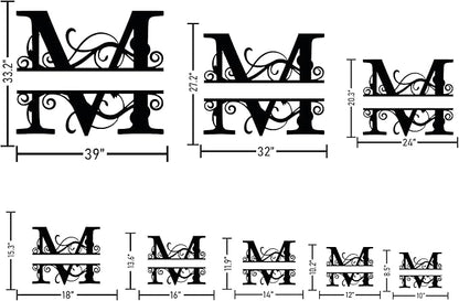 Personalized Metal Name Signs, Split Letter Monogram Wall Art Decor, Durable Steel Family Last Name Decor, Custom Signs Indoor or Outdoor, Personalized Wedding Gifts, Housewarming Gift