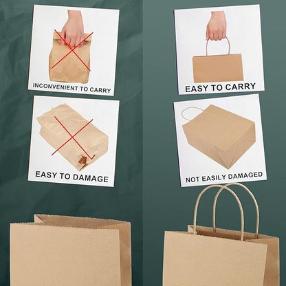METRONIC Kraft Paper Gift Bags with Handles 10x5x13 Inch 9000 Pack | Christmas, Birthday Party Favors, Retail Shopping, Small Business Bulk | Brown Gift Wrap Bag