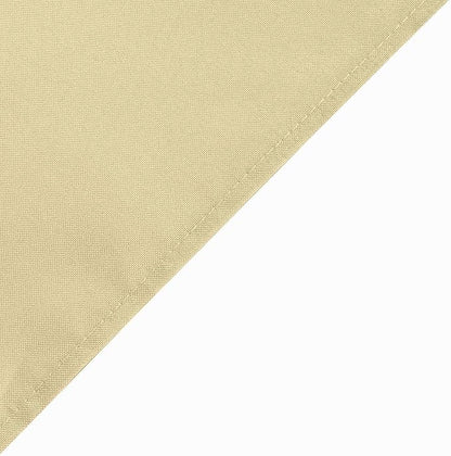 Efavormart 70" Premium Square Polyester Tablecloth for Wedding Kitchen Dining Events - Champagne