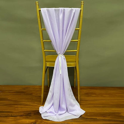 EHLDekol 13ft Lavender Chiffon Table Runner, 29x156 Inches Romantic and Rustic Boho Wedding Runner, Sheer Bridal Party Decorations