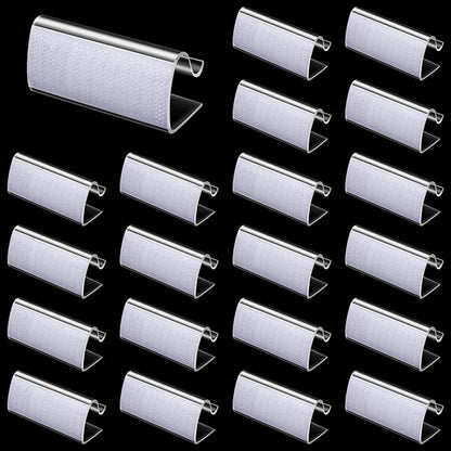 24 Pieces Table Skirting Clips Clear Tablecloth Clips for Indoor Outdoor Events Wedding Meeting Party Picnic Banquet