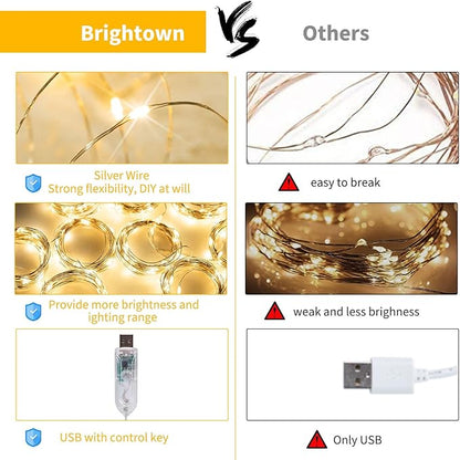 Curtain String Lights - 198 LED Window Light with Remote and Hooks, Fairy Lights with 8 Lighting Modes, USB Hanging Lights for Wedding, Party, Indoor Decorations