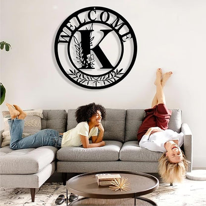 Custom Metal Name Sign, Personalized Family Last Name Signs for Home, Split Letter Monogram Wall Art Decor, Customized Metal Signs for Outdoor, Personalized Wedding Housewarming Gift