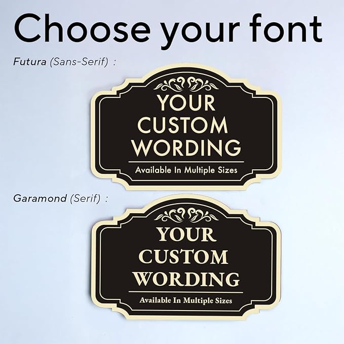 Custom Outdoor Metal Signs, Personalized Aluminum Sign - Driveway, Waterproof - Design 2 Black Charcoal 42x28 In