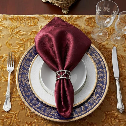 Napkin Rings - Unique Silver Coral Design, Elegant Stainless Steel (Set of 2)