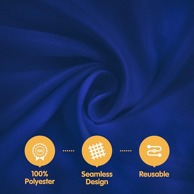 BRILLMAX 6 Pack Navy Blue Round Tablecloths 90 Inch - Circle Bulk Linen Polyester Fabric Washable Table Cloth Cover for Wedding Reception Banquet Birthday Party Buffet Restaurant