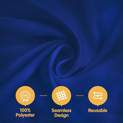 BRILLMAX 6 Pack Navy Blue Round Tablecloths 108 Inch - Circle Bulk Linen Polyester Fabric Washable Table Cloth Cover for Wedding Reception Banquet Birthday Party Buffet Restaurant