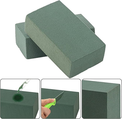 IHDYPPEW 30 PCS Green Floral Foam Blocks, 5.5"L x 3.1"W x 1.7"H Floral Foam for Flower Arrangements, Dry and Wet Florist Foam for Flowers, Flower Foam Bricks for Flowers Business, Outdoor, Weddings
