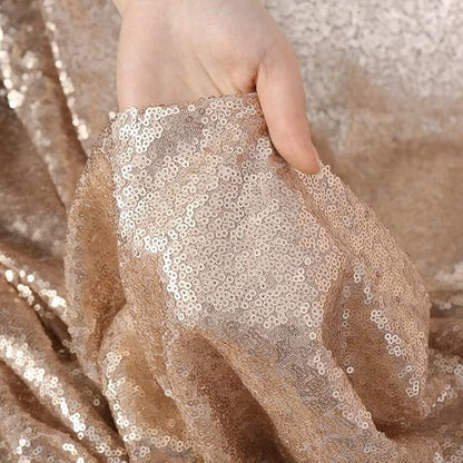 Champagne Sequin Backdrop Curtains, 2 Panels Champagne Blush Sequin Backdrop, 2FTx8FT Sequin Curtains for Party Wedding Sequence Backdrop