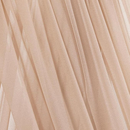 Nude Fall Sheer Elegant Arch Draping Fabric Outdoor 1 Panel 29" × 20Ft Sheer Chiffon Curtain Drapes for Wedding Ceremony Birthday Party Garden Brunch