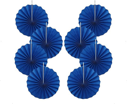 Blue Birthday Decorations,DIY Blue Paper Fans Hanging Decoration ,Party Decorations for Adults 12in, Royal Blue Birthday Decorations,Baby Shower Decorations 30 Color DIY Set (Navy Blue)