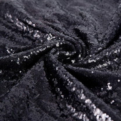 JYFLZQ Black Sequin Backdrop Curtains 4ft x 6.5ft 1 Panel Glitter Photo Booth Backdrops Sparkly Photography Background Drapes for Halloween Father's Day Graduation Birthday Parties