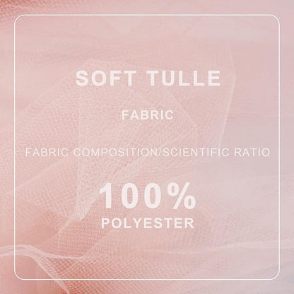 Blush Tulle Fabric Roll Spool Bolt (54 Inch by 40 Yards) Large Tulle Wedding Party Decoration, Tutu Skirt, Table Runner, Gift Wrapping, Bridal Shower, Soft & Drape (Blush)