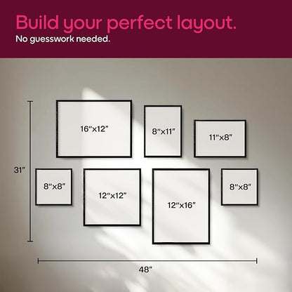 Mixtiles Official - Custom Photo Tiles - Personalized Printed Photos - Magnetic Wall Frames - Adhesive Sticker, No Nails - Various Sizes and Frames - wild-visual-7-Tile - Oak Frame