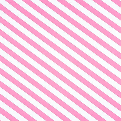 WRAPAHOLIC Reversible Wrapping Paper - Mini Roll - 17 Inch x 33 Feet - Pink and Stripes Design for Birthday, Wedding, Baby Shower, Holiday