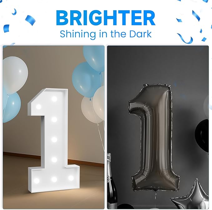 3FT Marquee Numbers 16, Happy 16th Birthday Decorations for Girls Boys, Large 16 Light up Number for Sweet 16 Party Decorations Supplies, 16th Anniversary Party Decor