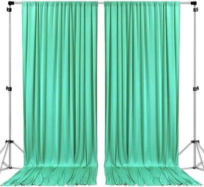 AK TRADING CO. 10 feet x 10 feet Tiffany IFR Polyester Backdrop Drapes Curtains Panels with Rod Pockets - Wedding Ceremony Party Home Window Decorations