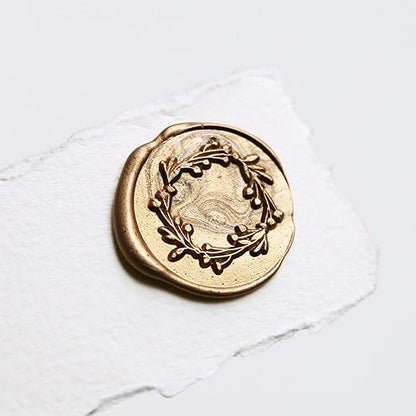 UNIQOOO Mailable Glue Gun Sealing Wax Sticks for Wax Seal Stamp - Metallic Antique Gold, Great for Wedding Invitations, Cards Envelopes, Snail Mails, Wine Packages, Christmas Gift Ideas, Pack of 8