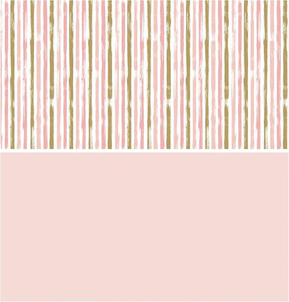 WRAPAHOLIC 30 Inch Reversible Wrapping Paper Roll - 30 Inch X 100 Feet Jumbo Roll Pink and Gold Lines Print for Birthday, Holiday, Wedding, Baby Shower and More Occasions