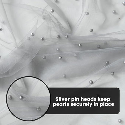 Artoid Mode Pearl Grey Gauze Table Runner 120 Inch 10FT, Seasonal Sheer Dining Holiday Wedding Birthday Baby Shower Table Decor for Home Party
