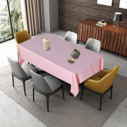 Fitable Rectangle Tablecloth Stain and Wrinkle Resistant Washable Polyester Table Cloth for Buffet Parties and Camping (54x78 inch, Pink)