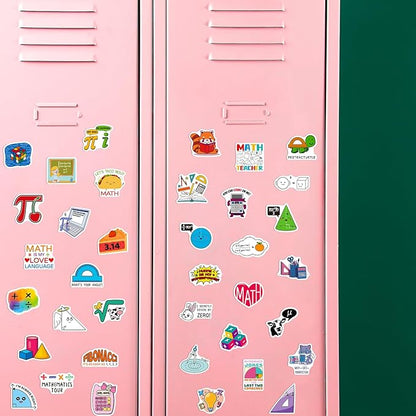 200 PCS Math Stickers for Kids Teens Students, Math Vinyl Stickers for Water Bottle Notebook Journal Laptop Classroom Decor Math Party Favors Teacher Must Haves