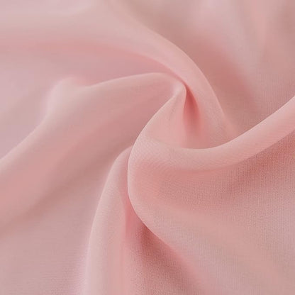 6Pack 9ft Chiffon Table Runner 14x108 Inch Sheer Romantic Table Runner for Wedding Birthday Party Bridal Shower Outdoor Decoration-Light Pink