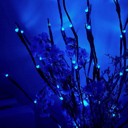 Led Branch Light Battery Operated Lighted Branches Vase Filler Willow Twig Lighted Branch 30 Inch 20 LED for Christmas Home Party Decoration Indoor Outdoor Use Pack of 2 Blue
