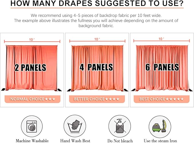 2 Panels Light Purple Backdrop Curtain, 10 x 7 Feet Background Curtains for Parties, Weddings, Baby Showers, Bachelorette Halloween, Christmas Birthday Party Photoshoot Backdrop Curtains Decorations