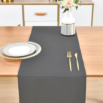Farmhouse Grey Table Runner Dining Table Runners 60 Inches Long Coffee Table Runner for Dresser Living Room Bedroom Holiday Party Banquet 12X60 Inch