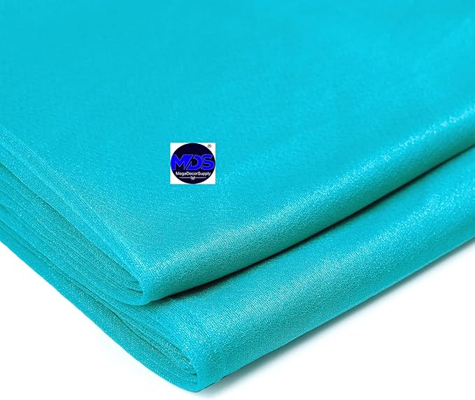 MDS Halloween Chiffon Table Runner - 10 Pack, 29 x 170 Inches, 14ft Each - Sheer Spooky Table Runners for Haunted House Parties, Trick-or-Treat Tables, Witchy Décor, Wedding & Events - Peacock Blue