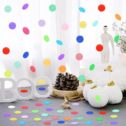 MARFOREVER 5.4oz Multicolor 1 Inch Round Tissue Paper Confetti, Round Confetti Birthday Scatter Table Rainbow Sprinkles Circle Dots for Wedding Baby Shower Crafts Christmas Party Decorations