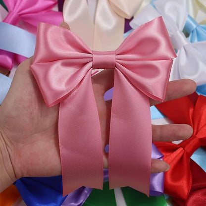 Rose Gold Solid Satin Ribbon 1-1/2 Inch 25 Yards Solid Polyester Fabric Ribbon for Gift Wrapping Wedding Christmas Baby Shower Birthday Party Decoration Handmade Immortal Flower Craft