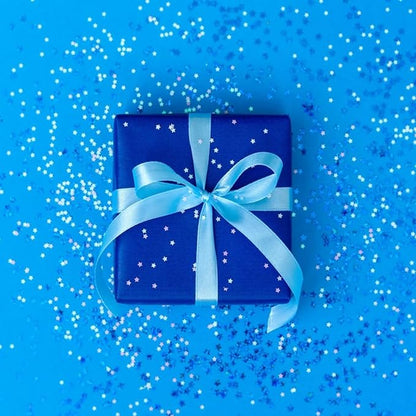 Vanhench Navy Blue Wrapping Paper 17.5"×963" (80 1/4FT), Birthday/Fathers Day Wrapping Paper, Art Craft Paper, Bouquet Flower Poster, Blue Bulletin Board Paper 80GSM55LB
