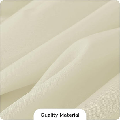 Fitable 8 Pack Round Tablecloths: Stain Resistant Wrinkle Free Circle Table Clothes, Washable Reusable Polyester Table Covers for Wedding Party Birthday Banquet Reception(Ivory, 84 Inch)