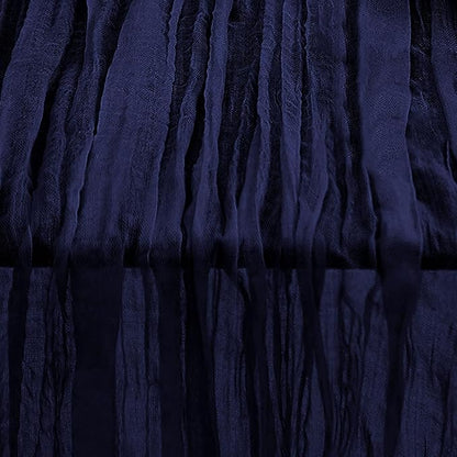 10 Pack Navy Blue Cheesecloth Table Runner 35x120 Inch 10Ft Rustic Gauze Cheese Cloth Table Runner Sheer Cheesecloth Table Runners for Wedding Party Bridal Shower Decoration