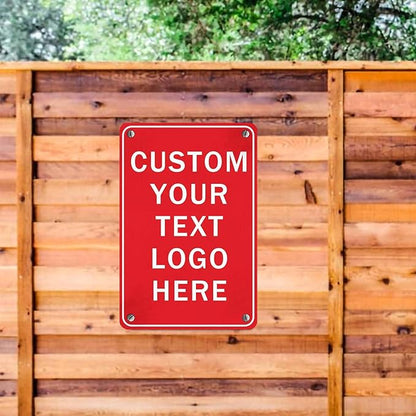 Custom Sign, Personalized Metal Signs, Customize for Office, Business, Workplace, Office, Home, Delivery Signs, Metal Sign With Your Own Image, Text,Photo, Pets, Kids Art Made in USA (Design 5)