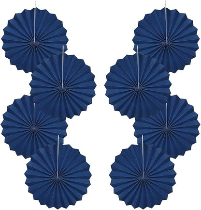 Blue Party Decorations,Blueberry Party Decorations Decorations Party Paper Fans Bulk 12in,Graduation Decoration Classroom Decor, Western Themed Party Decorations 30 Color DIY Set （Deep Blue）