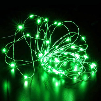 Aogist 50 Pack Fairy Lights 3 Modes 7ft 20 LED Waterproof,Battery Operated Silver Wire Firefly Starry Moon Mini String Lights for Mason Jars Christmas DIY Crafts Wedding Party Bedroom,Green
