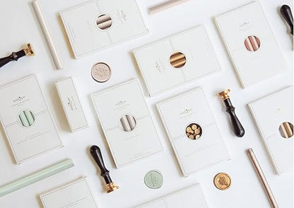 UNIQOOO Metallic Champagne Rose Glue Gun Sealing Wax Sticks for Wax Stamp, Wedding Invitation, Card Envelope, Snail Mail, Wine Package, Gift, Pack of 8