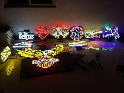 Neon Signs Bar Bedroom Sign Quality Guitar Wall Decor Man Cave Home Bar Pub Recreation Room Game Lights Windows Glass Wall Signs Party Birthday Bedroom Bedside Table Decoration Gifts 24 X 20 Inches