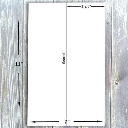 Hamilco Blank Tent Name Place Table Cards 3 1/2" x 11" Folded Card Stock - White Cardstock Paper 80lb Cover - 100 Pack
