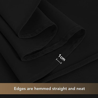 sancua Black Square Tablecloths 54x54 Inch - Fabric Table Cloth for Square or Round Tables, Washable Polyester Table Cover for Dinner, Holiday Party, Decorative Display Tables