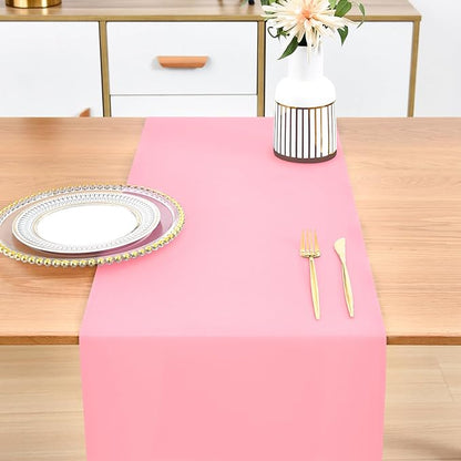 Farmhouse Pink Table Runner Dining Table Runners 90 Inches Long Coffee Table Runner for Dresser Living Room Bedroom Holiday Party Banquet 12X90 Inch