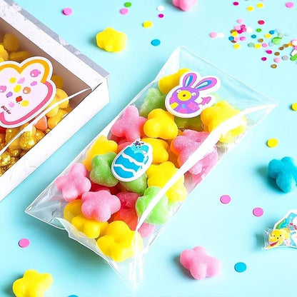 PigPotParty 3"x7" Cellophane Cookie Bags Self Sealing, 100 Pcs Clear Plastic Treat Individual Cookie Bags with seal, Perfect for Goodies, Party Favors, Snacks, Gift Wrapping